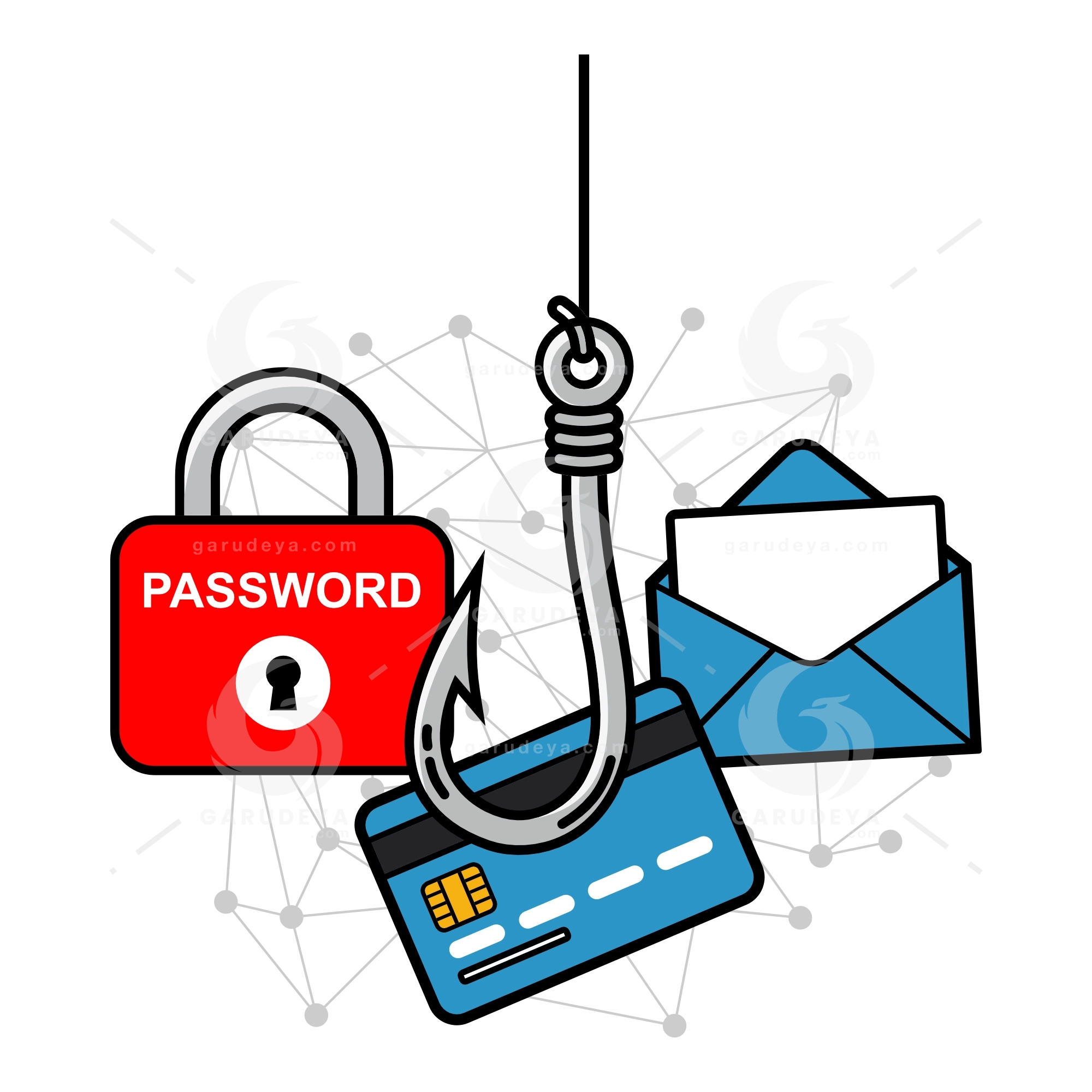 Phishing Attack Vector Concept Illustration