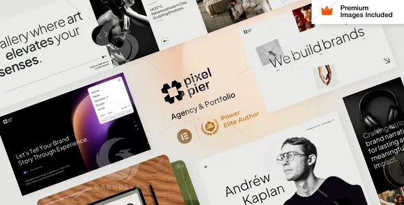 Pixelpiernyc - Portfolio Creative Agency Freelancer WordPress Theme