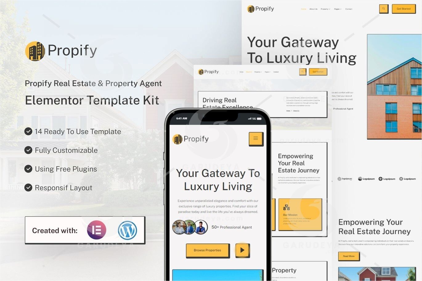 Propify - Real Estate & Property Agent Elementor Template Kit
