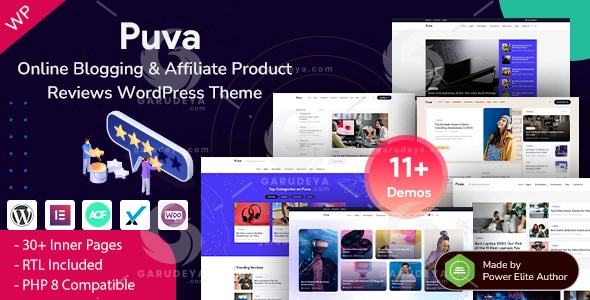Puva - Online Blogging & Affiliate Product Reviews WordPress Theme