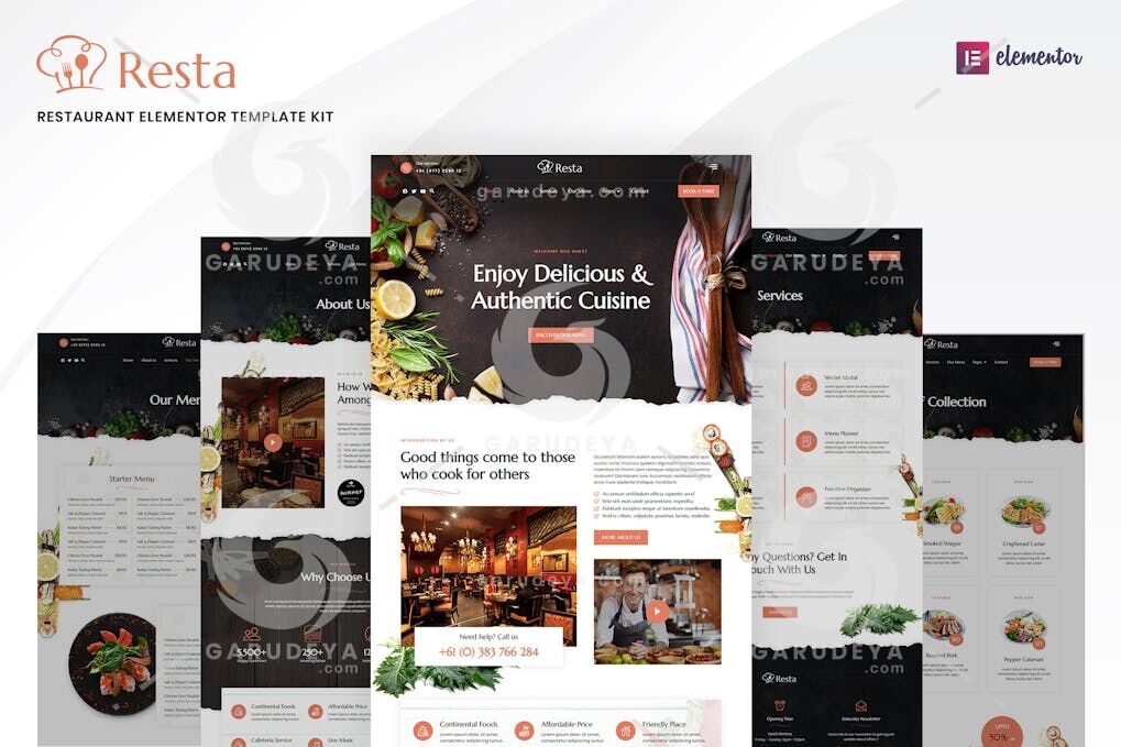 Resta - Restaurant Elementor Template Kit