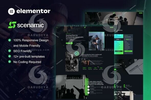 Scenamic - Video Production Service Elementor Template Kit