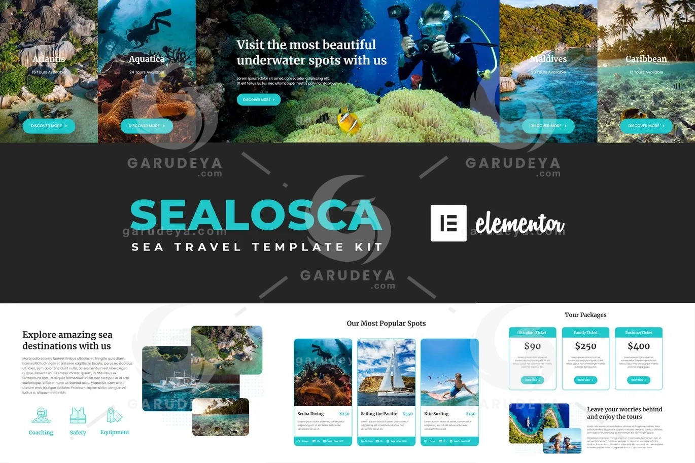 Sealosca - Sea Adventure Travel Elementor Template Kit