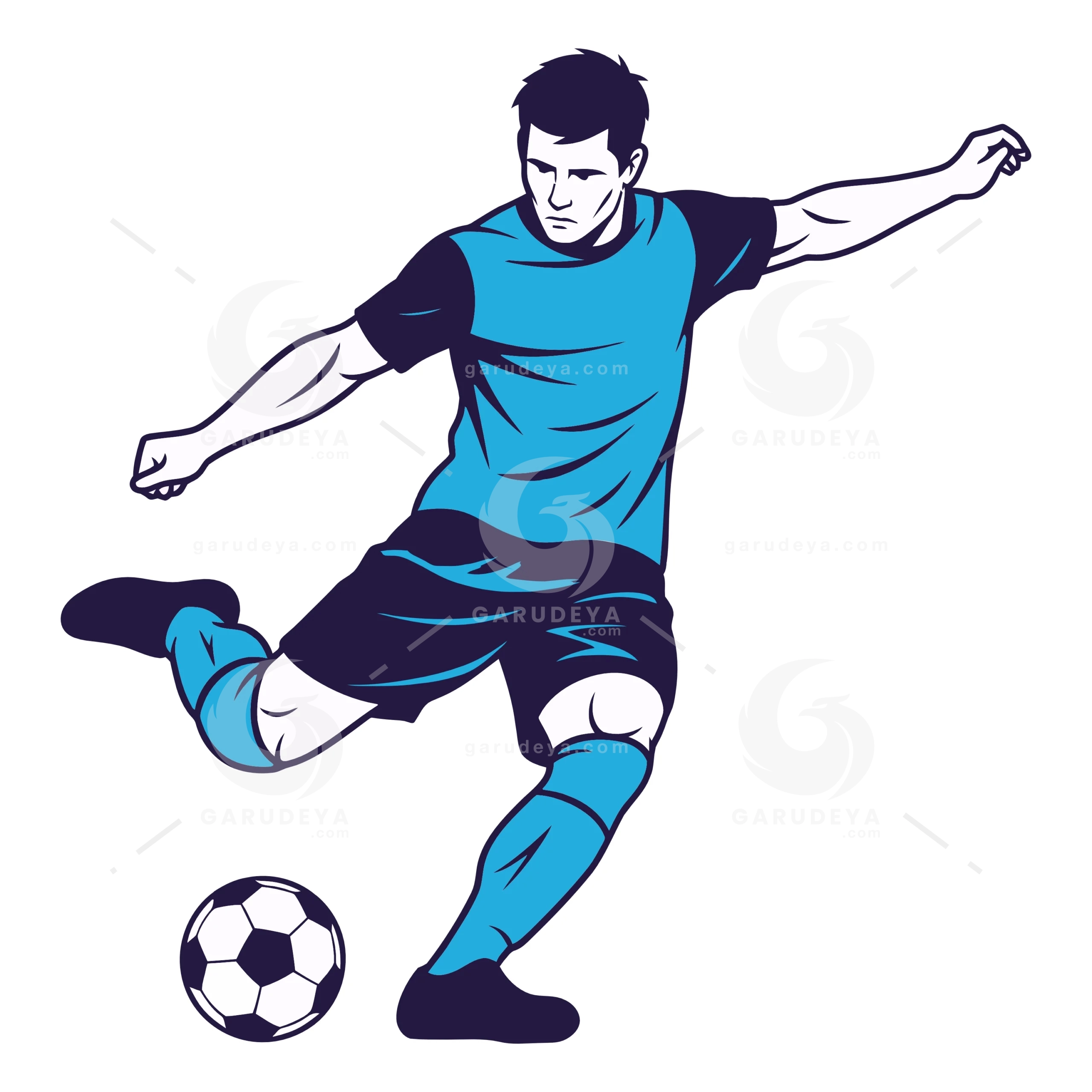 Soccer Ball Player Graphic Vector Illustration