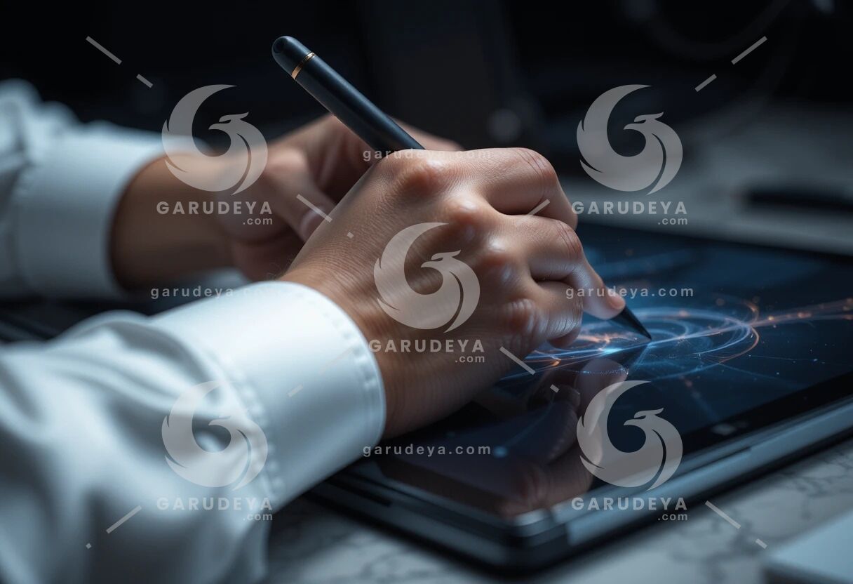 Stylus on Tablet - 0145