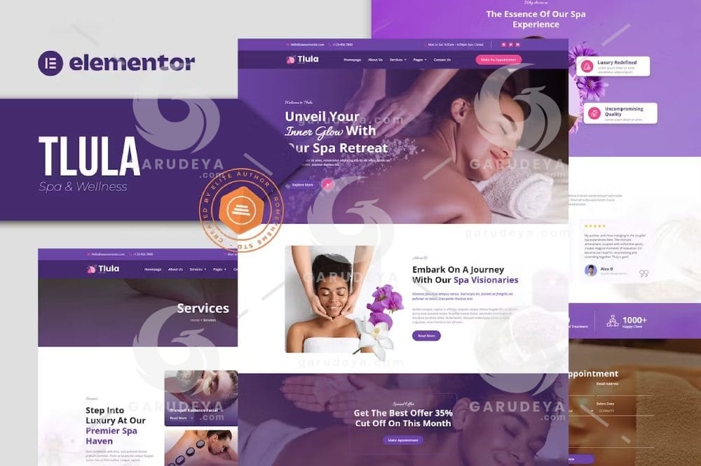 Tlula - Spa & Wellness Elementor Pro Template Kit