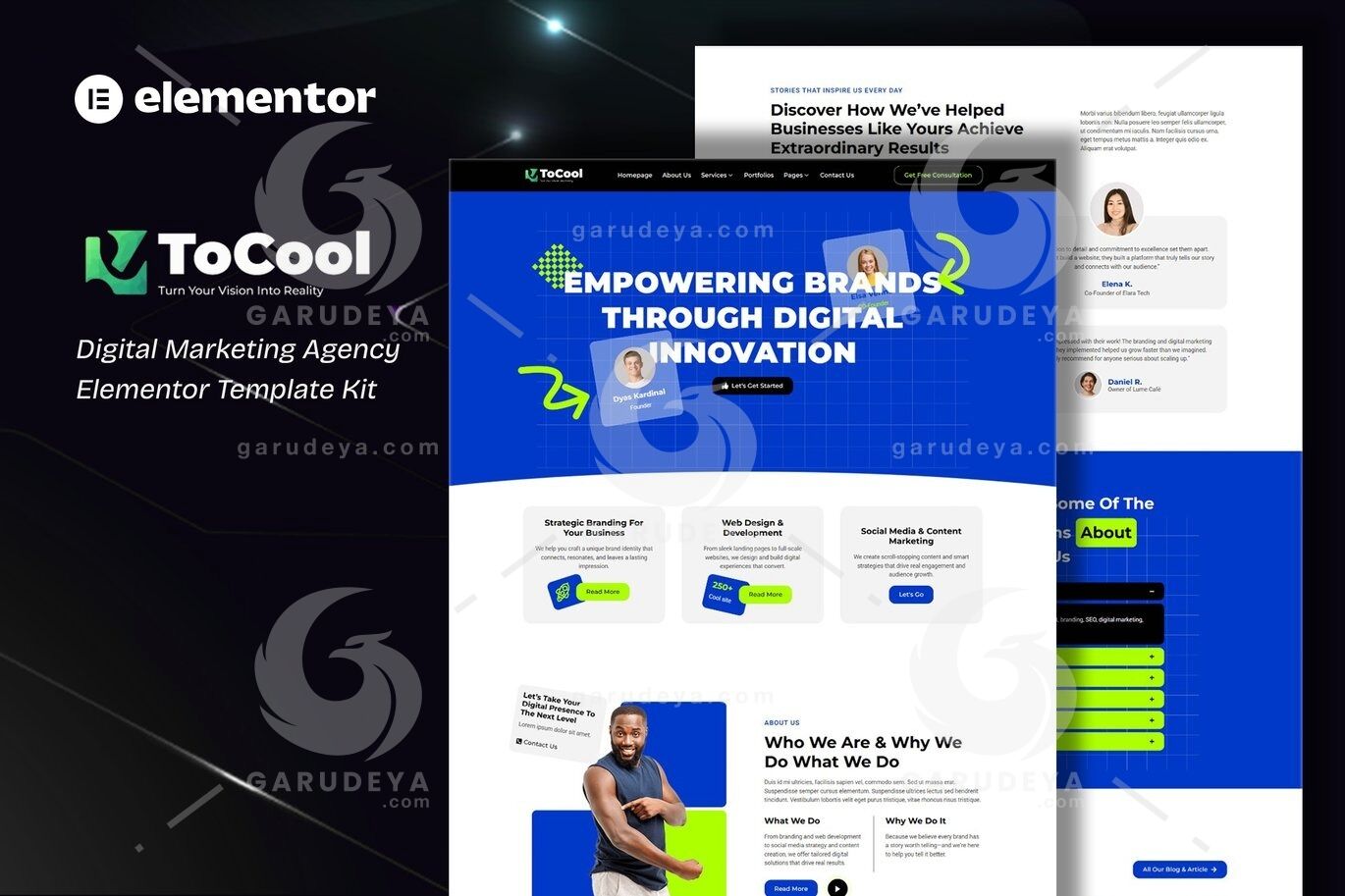 Tocool - Digital Marketing Agency Elementor Template Kit