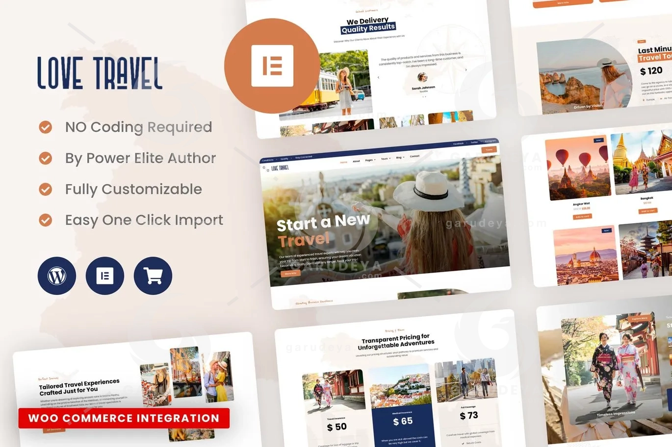 TravelTour - Travel & Booking Elementor Pro Template Kit