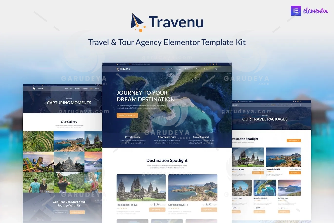 Travenu – Travel & Tour Agency Elementor Template Kit