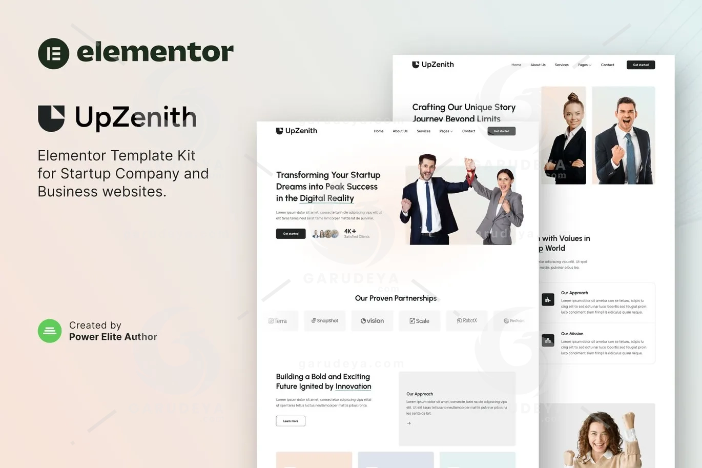 UpZenith - Startup Company & Business Elementor Template Kit