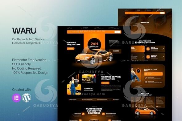 Waru - Car Repair & Auto Service Elementor Template Kit