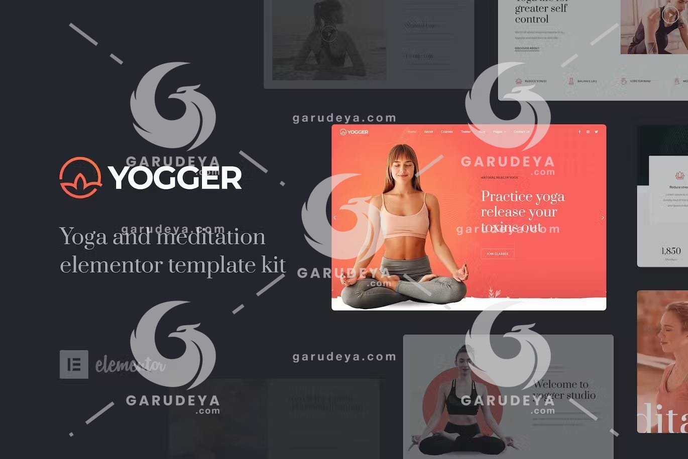 Yogger - Meditation and Yoga Elementor Template Kit