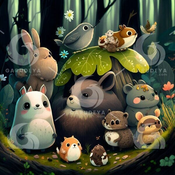 Cute Animal Cartoon Character
