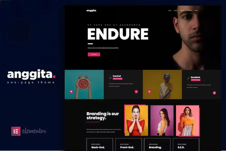 Anggita One Page Portfolio Theme