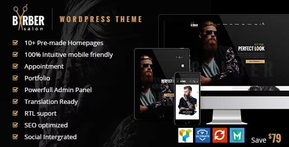 Barber - Hair, Tattoo & Beauty Salons WordPress Theme