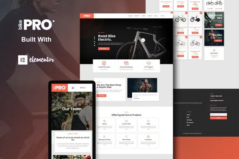 BikePro - WooCommerce Elementor Template Kit