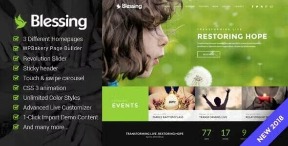 Blessing - Responsive WordPress Theme for Church Websites