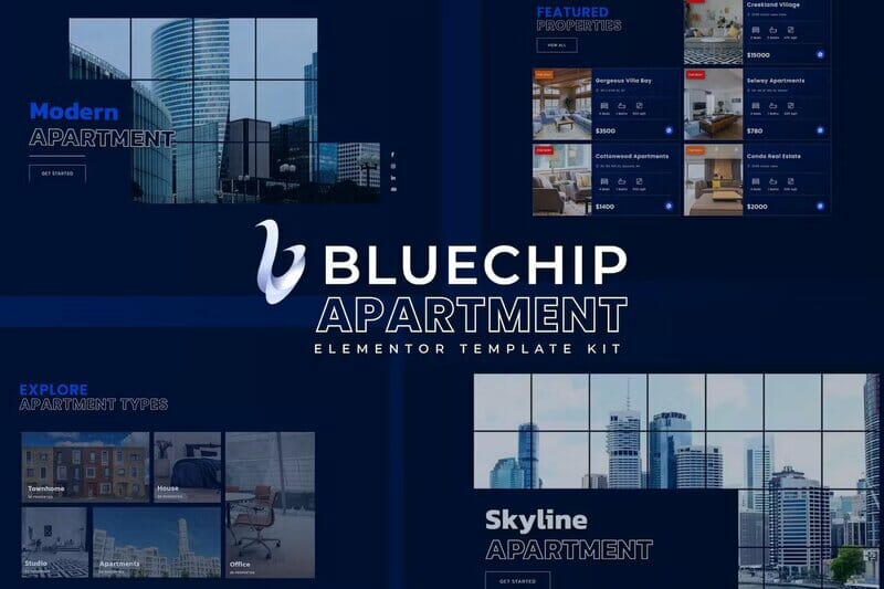 Bluechip - Apartment & Property Elementor Template Kit