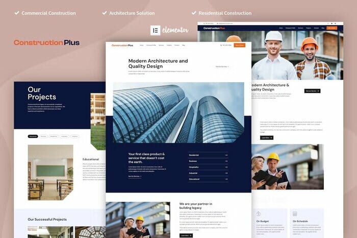 Construction Plus - Construction Elementor Template Kit