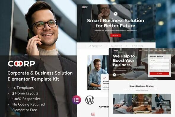 Coorp - Multi-purpose Business Solutions Elementor Template Kit