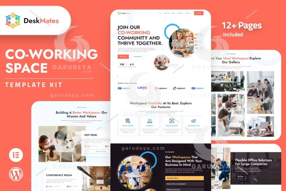 Deskmates - Coworking Space Elementor Template Kit