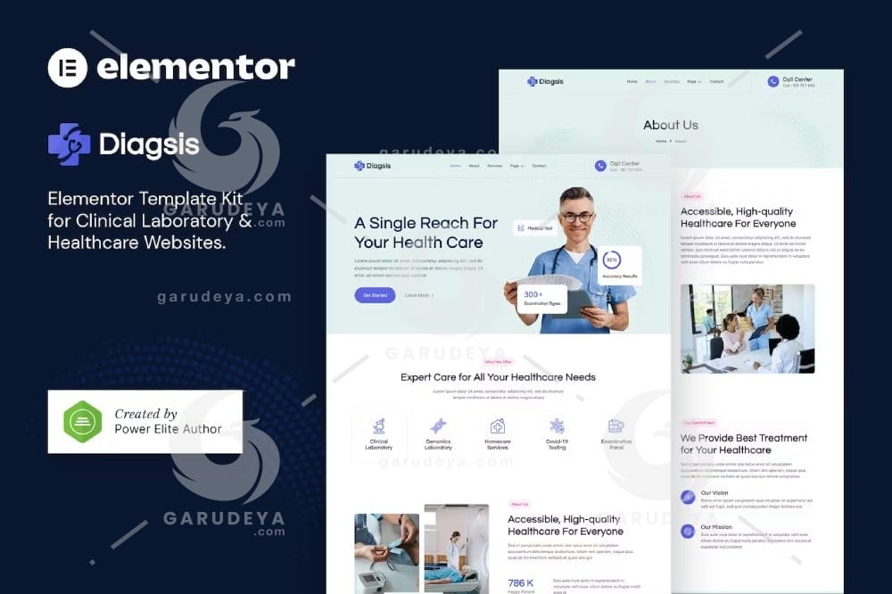 Diagsis – Clinical Laboratory & Healthcare Elementor Template Kit