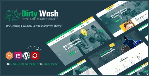 DirtyWash – Laundry Service WordPress Theme