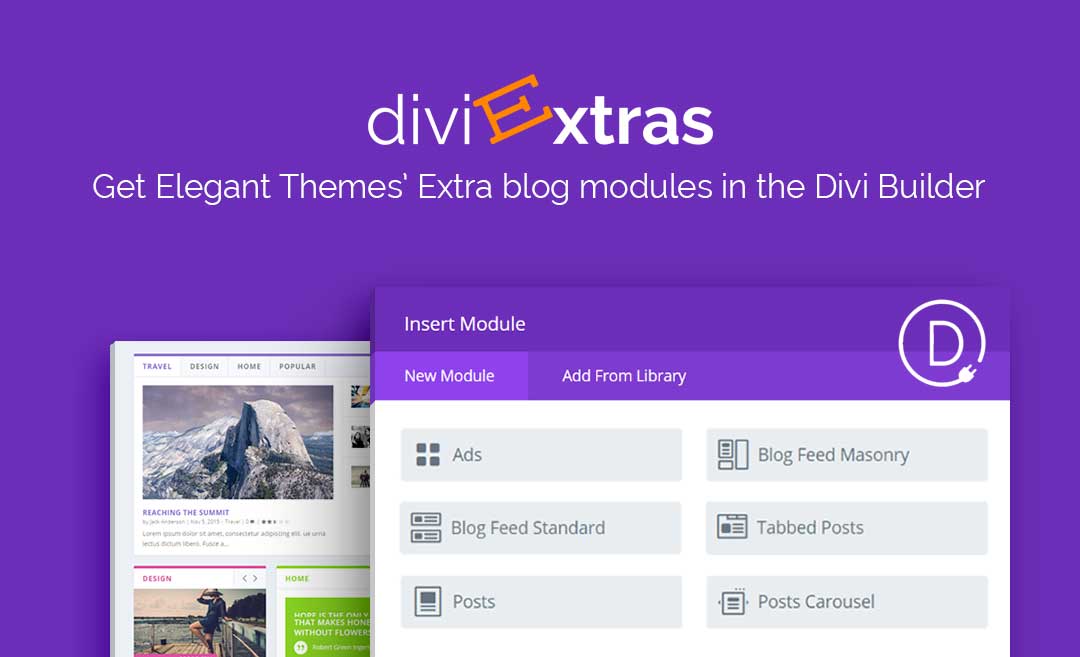 Divi Extras Blog Modules for Divi