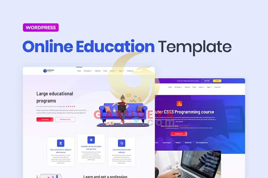 Edison – Online Education Elementor Template Kit