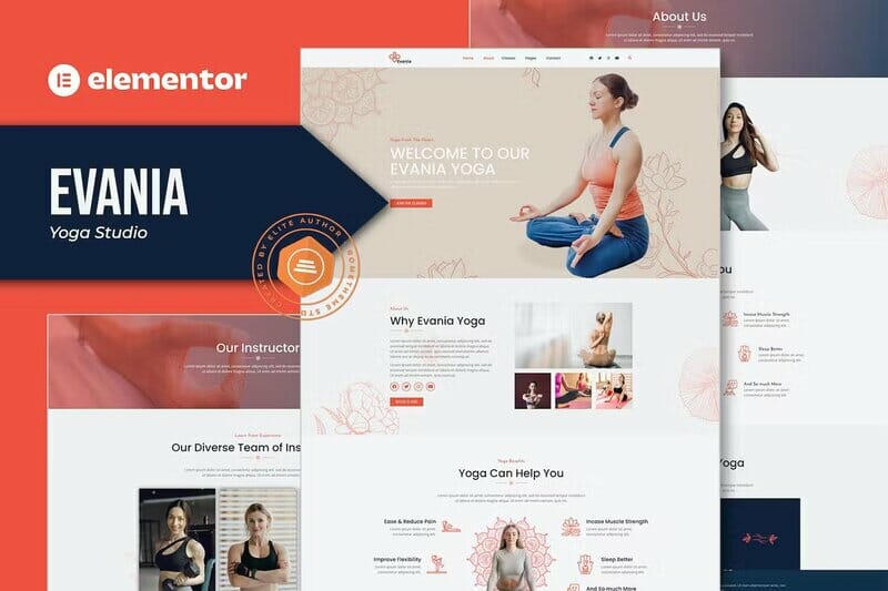 Evania - Yoga Studio Elementor Template Kit