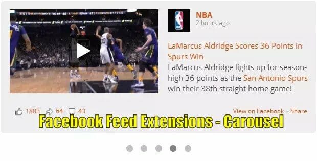 Facebook Feed Extensions - Carousel