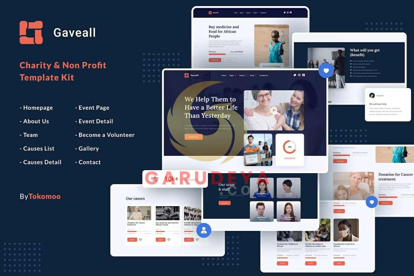 Gaveall - Charity Elementor Template Kit