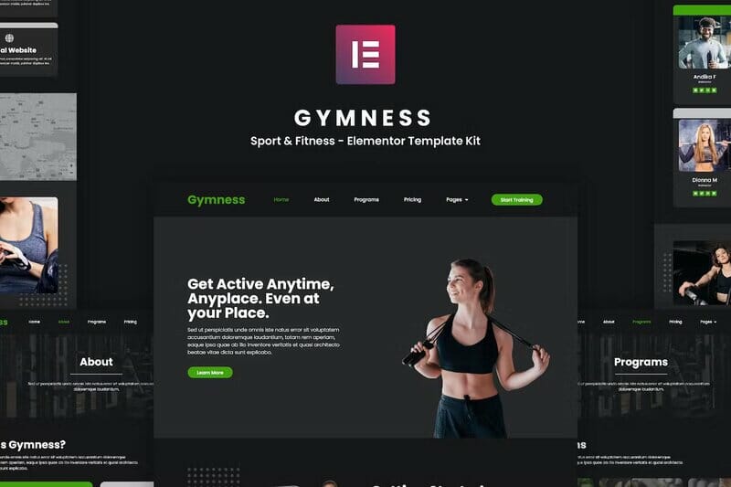 Gymness - Sport & Fitness Elementor Template Kit