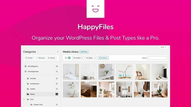 Happy Files Pro - Organize Your WordPress Media Files