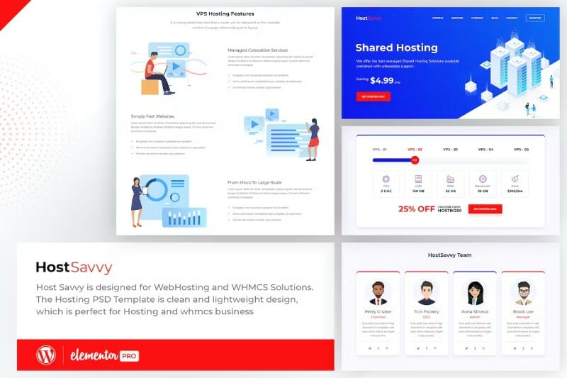 HostSavvy - Web Hosting Elementor Template Kit