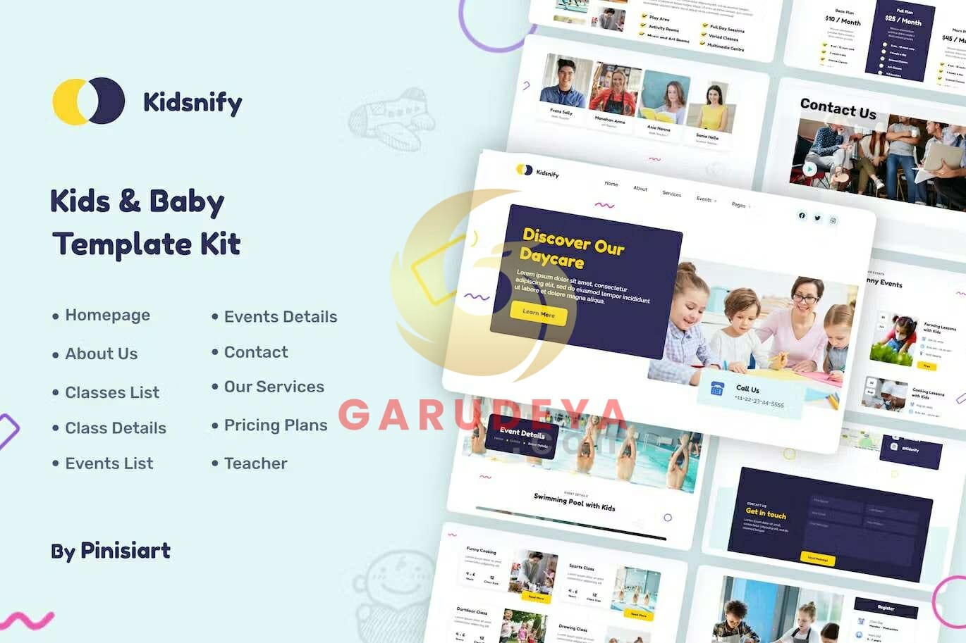 Kidsnify - Kindergarten & Preschool Elementor Template Kit