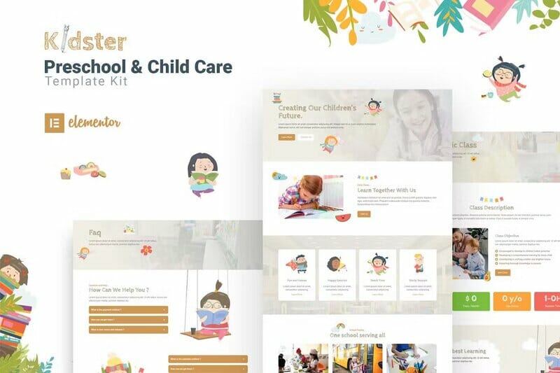 Kidster – Preschool & Childcare Elementor Template Kit