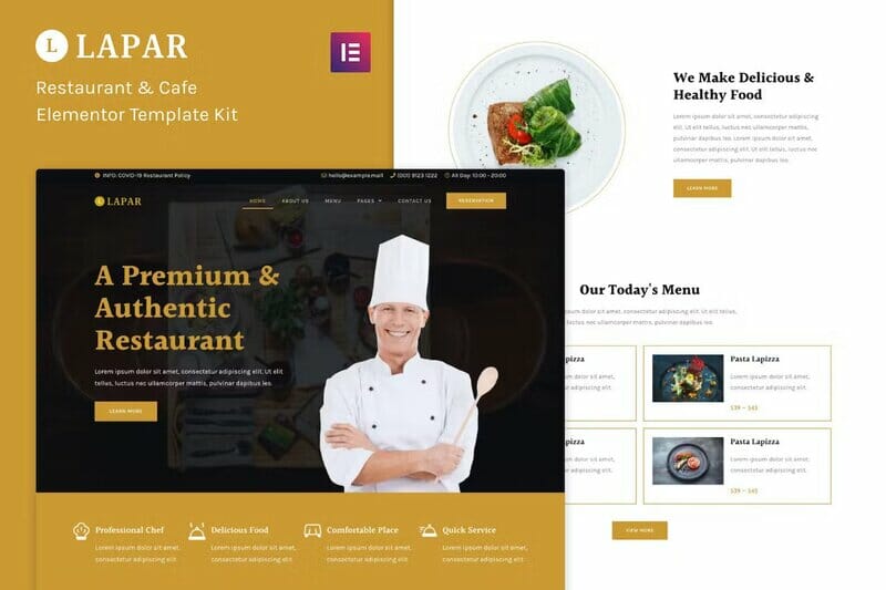 Lapar - Restaurant & Cafe Elementor Template Kit