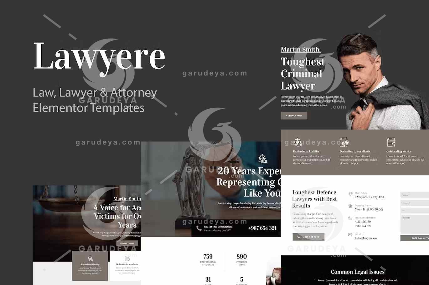 Lawyere - Legal & Attorney Elementor Template Kit