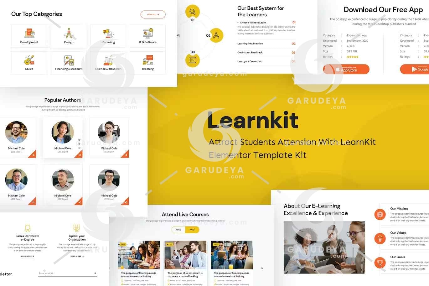 LearnKit - e-Learning Elementor Template Kit