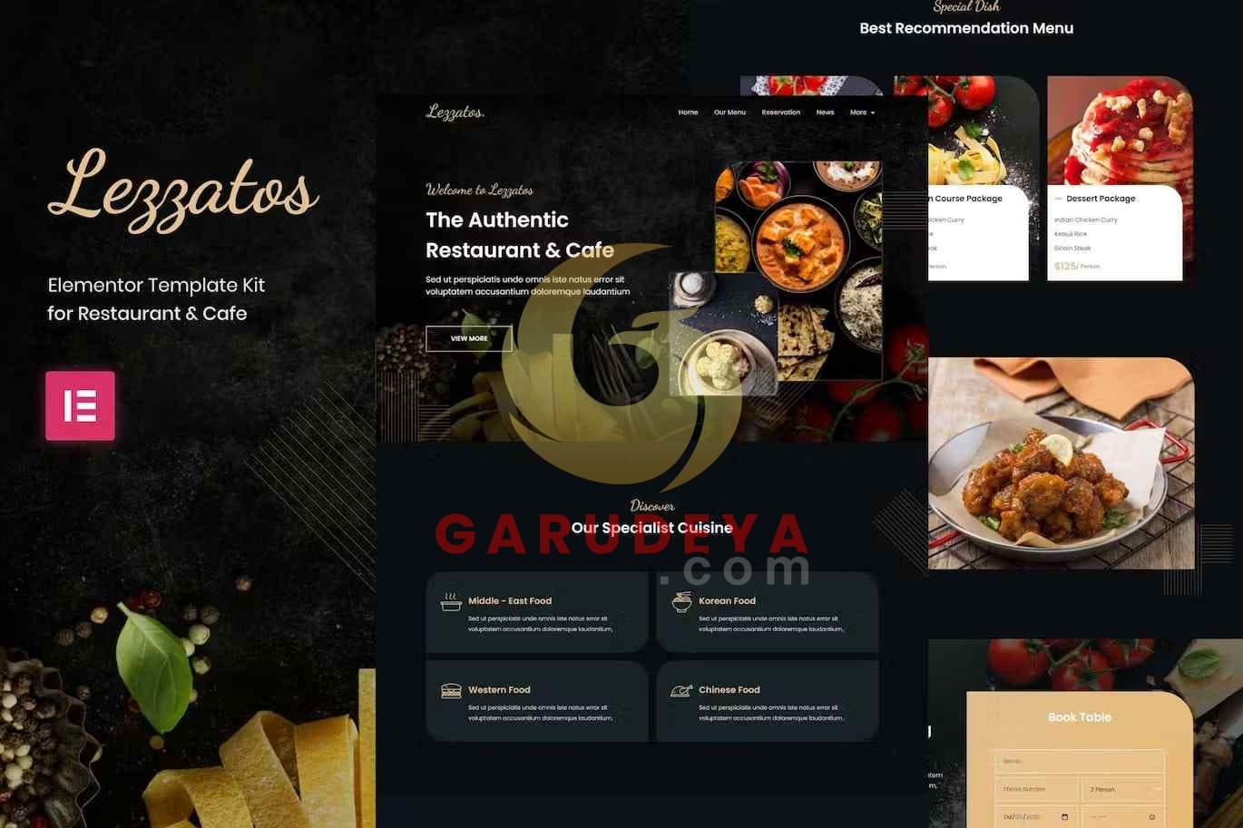 Lezzatos - Restaurant & Cafe Elementor Template Kit