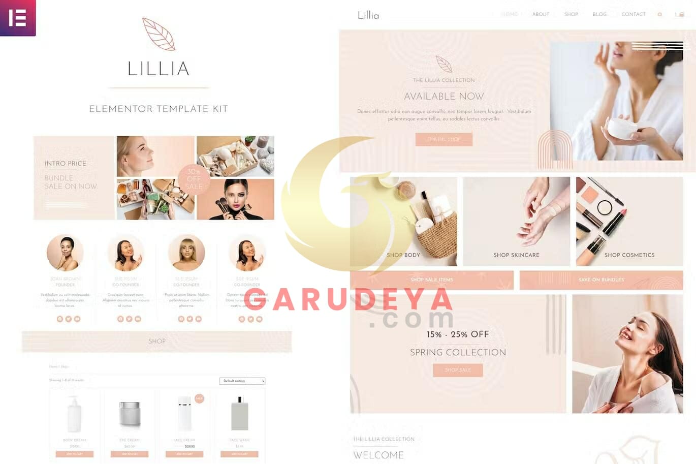 Lillia - Beauty & Skincare Elementor Template Kit