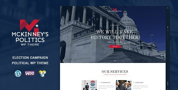 MCKinney's Politics - Elections Campaign & Social Activism WordPress Theme