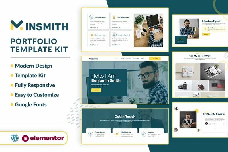 MINSMITH - Portfolio Elementor Template Kit