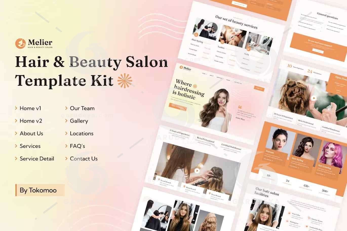 Melier - Hair & Beauty Salon Elementor Template Kit