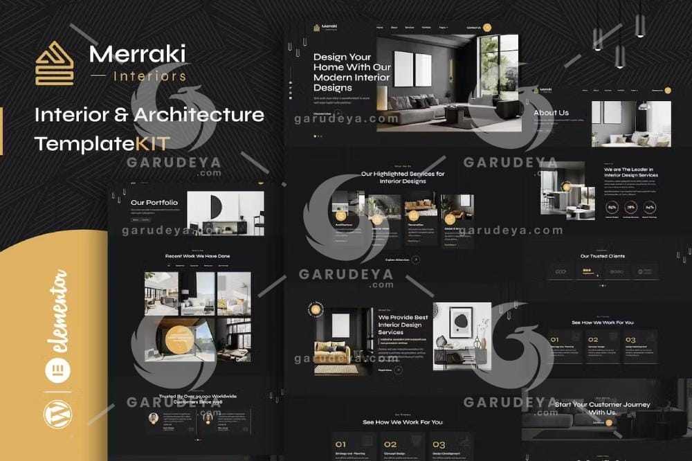 Merraki - Interiors & Architecture Elementor Template Kit