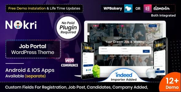 Nokri Job Board WordPress Theme