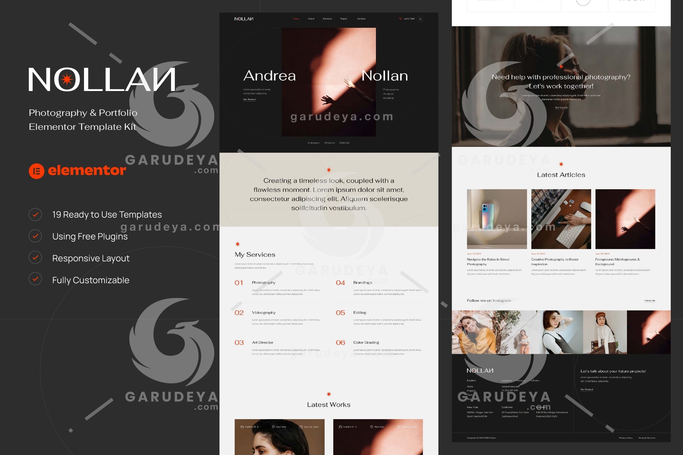 Nollan - Photography & Portfolio Elementor Template Kit