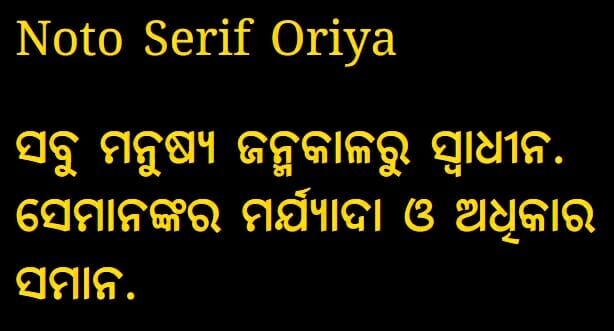 Noto Serif Oriya Font