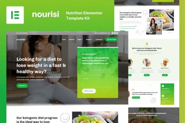 Nourisi - Nutrition Elementor Template Kit